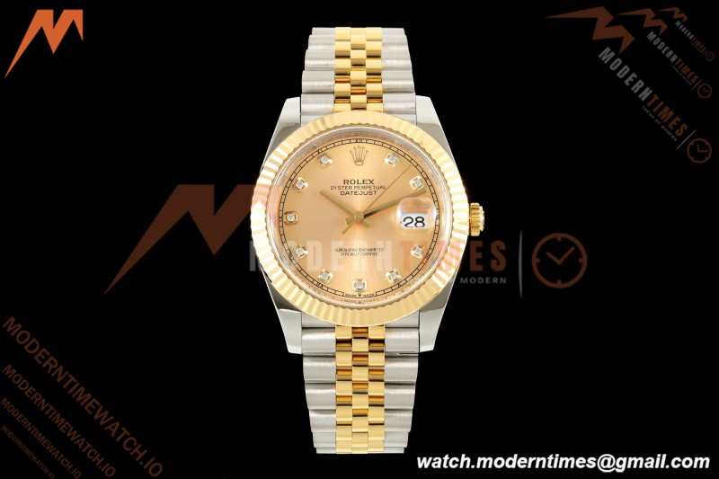 Rolex - Datejust 126333 41mm 904L Gold Wrapped Jub Flt YG/SS Gold/Dia BJF SH3235 | 롤렉스 - 데이트저스트 126333 41mm 904L 골드 랩드 주브 플랫 YG/SS 골드/다이아 BJF SH3235