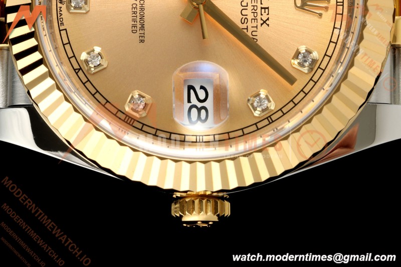 Rolex - Datejust 126333 41mm 904L Gold Wrapped Jub Flt YG/SS Gold/Dia BJF SH3235 | 롤렉스 - 데이트저스트 126333 41mm 904L 골드 랩드 주브 플랫 YG/SS 골드/다이아 BJF SH3235