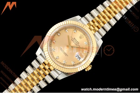 Rolex - Datejust 126333 41mm 904L Gold Wrapped Jub Flt YG/SS Gold/Dia BJF SH3235