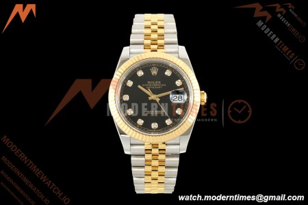 Rolex - Datejust 126333 41mm 904L Gold Wrapped Jub Flt YG/SS Blk/Dia BJF SH3235