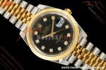 Rolex - Datejust 126333 41mm 904L Gold Wrapped Jub Flt YG/SS Blk/Dia BJF SH3235 | 롤렉스 - 데이트저스트 126333 41mm 904L 골드 랩드 주브 플라이백 YG/SS 블랙/다이아 BJF SH3235