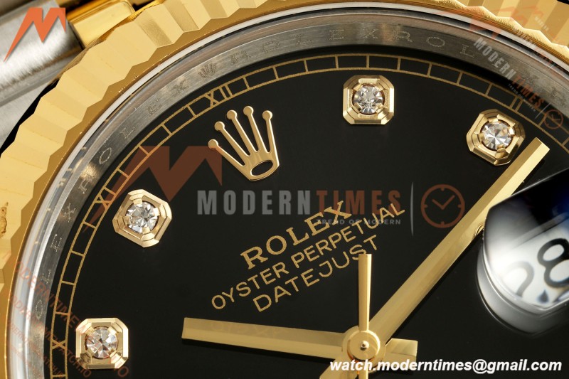 Rolex - Datejust 126333 41mm 904L Gold Wrapped Jub Flt YG/SS Blk/Dia BJF SH3235 | 롤렉스 - 데이트저스트 126333 41mm 904L 골드 랩드 주브 플라이백 YG/SS 블랙/다이아 BJF SH3235