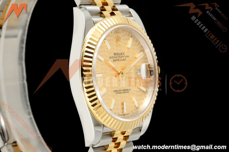 Rolex - Datejust 126333 41mm 904L Gold Wrapped Jub Flt YG/SS F-Gold/Stk BJF SH3235