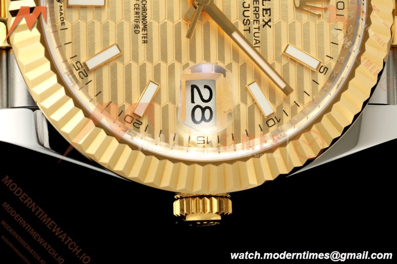 Rolex - Datejust 126333 41mm 904L Gold Wrapped Jub Flt YG/SS F-Gold/Stk BJF SH3235