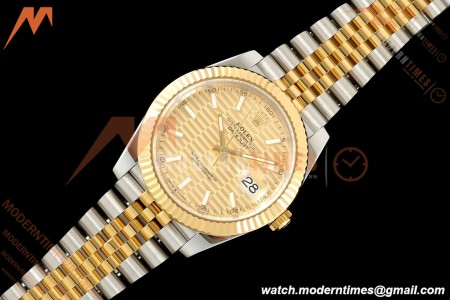 Rolex - Datejust 126333 41mm 904L Gold Wrapped Jub Flt YG/SS F-Gold/Stk BJF SH3235