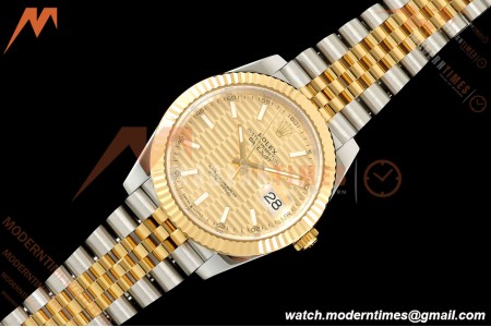 Rolex - Datejust 126333 41mm 904L Gold Wrapped Jub Flt YG/SS F-Gold/Stk BJF SH3235