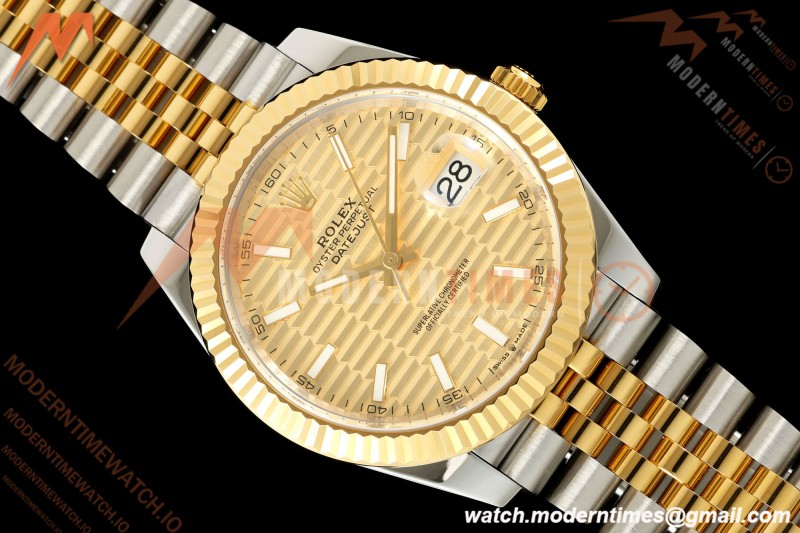 Rolex - Datejust 126333 41mm 904L Gold Wrapped Jub Flt YG/SS F-Gold/Stk BJF SH3235