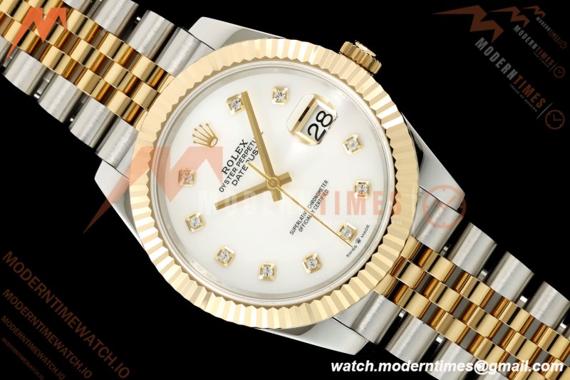 Rolex - Datejust 126333 41mm 904L Gain Weight Jub Flt YG/SS W-Mop/Dia QF SH3235 | 롤렉스 - 데이트저스트 126333 41mm 904L 게인 웨이트 주브 플랫 YG/SS W-Mop/Dia QF SH3235