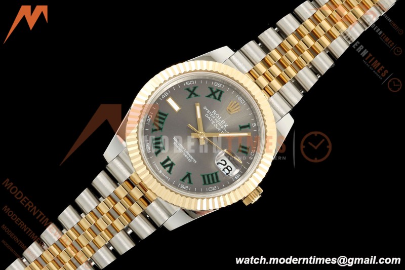 Rolex - Datejust 126333 41mm Wimbledon 904L Gain Weight Jub Flt YG/SS Grey/Rmn QF SH3235