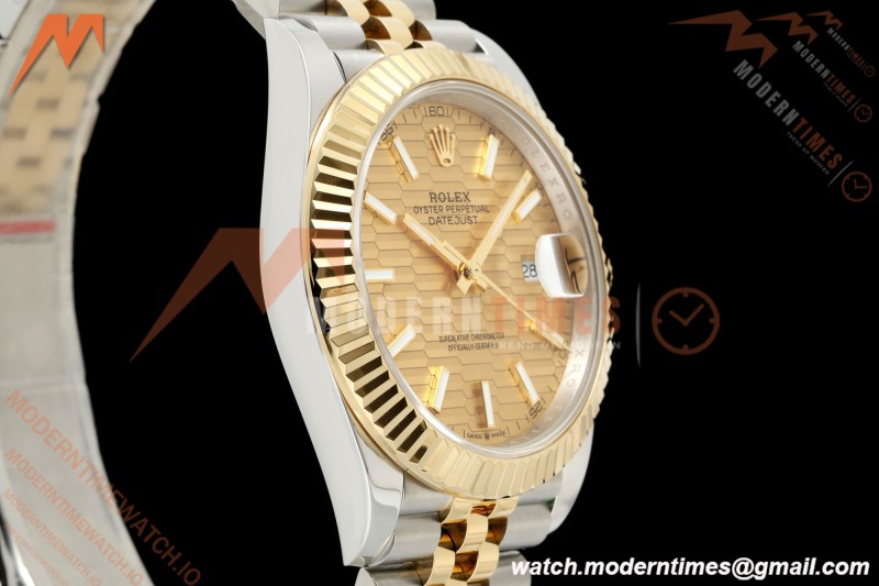 Rolex - Datejust 126333 41mm 904L Gain Weight Jub Flt YG/SS G-Wave/Stk QF SH3235