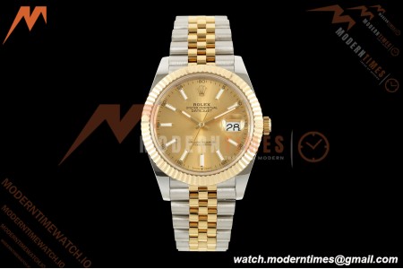 Rolex - Datejust 126333 41mm 904L Gain Weight Jub Flt YG/SS Gold/Stk QF SH3235
