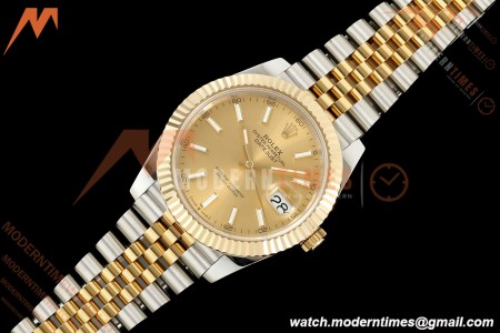 Rolex - Datejust 126333 41mm 904L Gain Weight Jub Flt YG/SS Gold/Stk QF SH3235