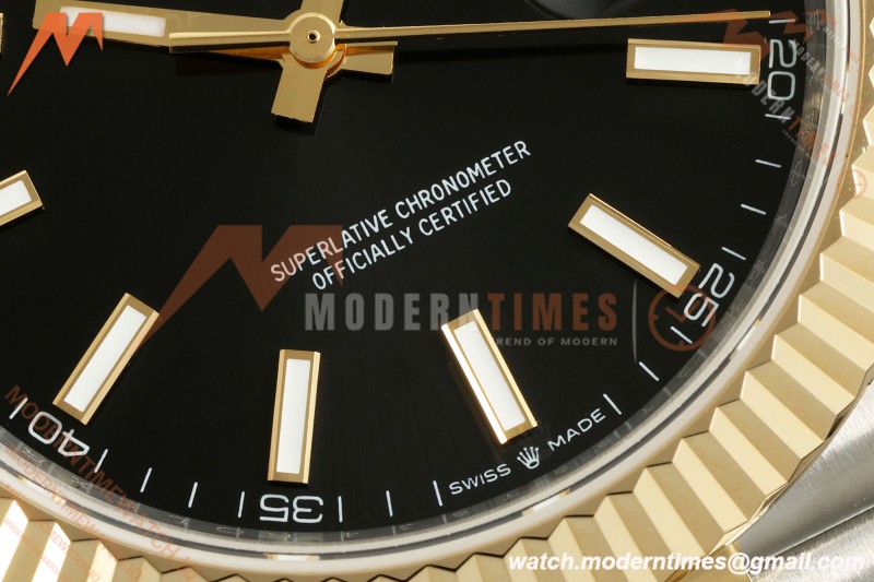 Datejust 126333 41mm 904L Gain Weight Jub Flt YG/SS Blk/Stk QF SH3235