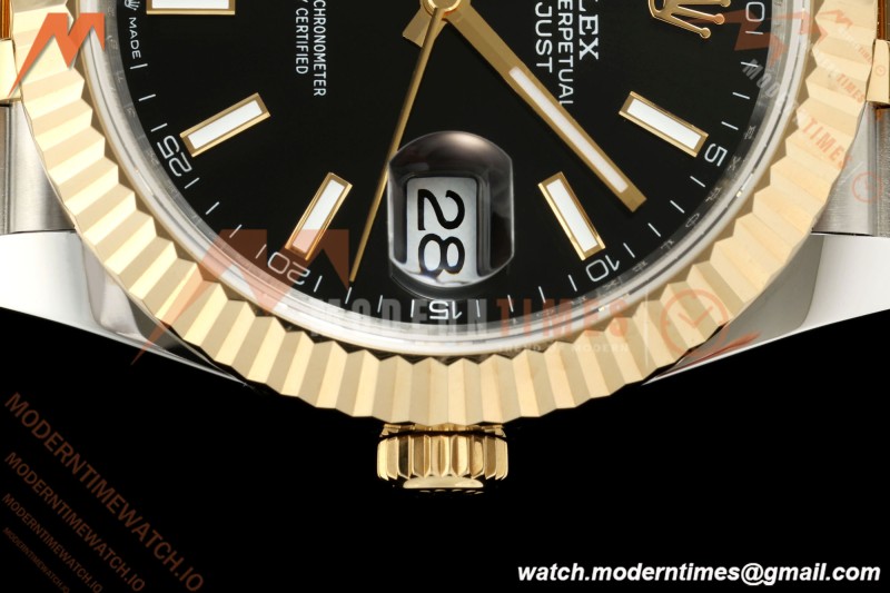 Datejust 126333 41mm 904L Gain Weight Jub Flt YG/SS Blk/Stk QF SH3235