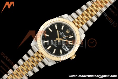 Datejust 126333 41mm 904L Gain Weight Jub Flt YG/SS Blk/Stk QF SH3235