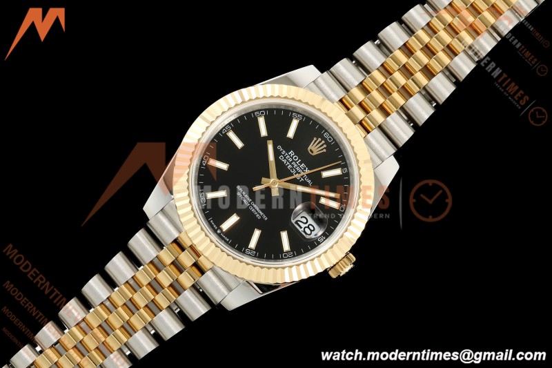 Datejust 126333 41mm 904L Gain Weight Jub Flt YG/SS Blk/Stk QF SH3235