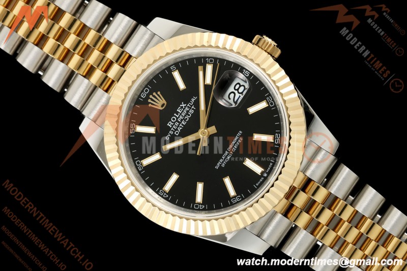 Datejust 126333 41mm 904L Gain Weight Jub Flt YG/SS Blk/Stk QF SH3235