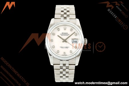 Rolex - Datejust 116234 36mm Jub Flt 316L SS/SS White Mop/Dia BPF VR3135
