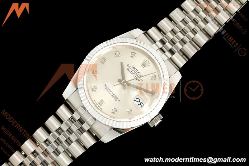 Rolex - Datejust 116234 36mm Jub Flt 316L SS/SS Silv/Dia BPF VR3135