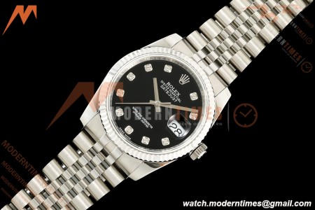 Rolex - Datejust 116234 36mm Jub Flt 316L SS/SS Blk/Dia BPF VR3135