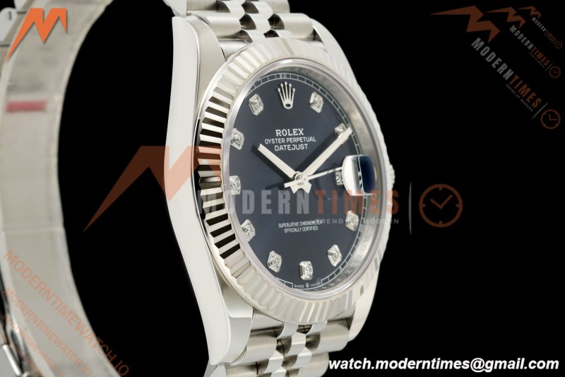 Rolex - Datejust 126334 41mm Jub Flt 904L SS/SS Blue/Dia SEEK SH3235 | 롤렉스 - 데이트저스트 126334 41mm 주브 Flt 904L SS/SS 블루/다이아 SEEK SH3235