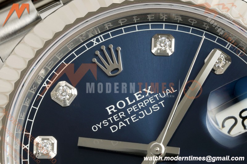 Rolex - Datejust 126334 41mm Jub Flt 904L SS/SS Blue/Dia SEEK SH3235 | 롤렉스 - 데이트저스트 126334 41mm 주브 Flt 904L SS/SS 블루/다이아 SEEK SH3235