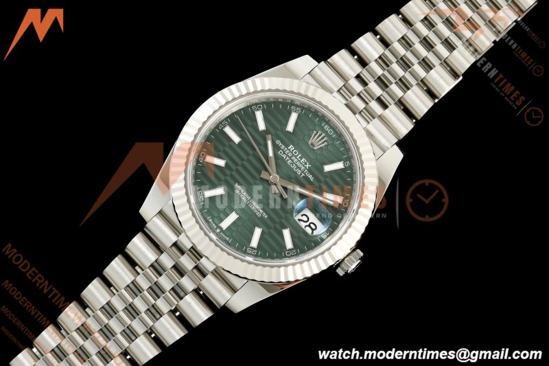 Rolex - Datejust 126334 41mm Jub Flt 904L SS/SS F-Grn/Stk SEEK SH3235