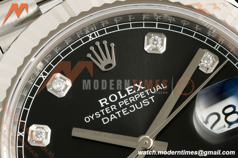 Rolex - Datejust 126334 41mm Jub Flt 904L SS/SS Blk/Dia SEEK SH3235