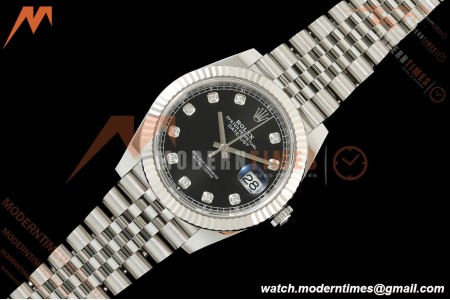 Rolex - Datejust 126334 41mm Jub Flt 904L SS/SS Blk/Dia SEEK SH3235
