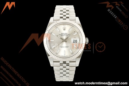 Rolex - Datejust 126334 41mm Jub Flt 904L SS/SS Silv/Stk SEEK SH3235