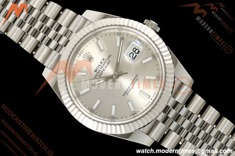 Rolex - Datejust 126334 41mm Jub Flt 904L SS/SS Silv/Stk SEEK SH3235