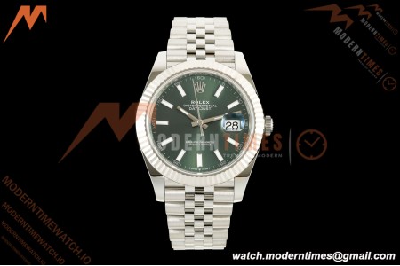 Rolex - Datejust 126334 41mm Jub Flt 904L SS/SS Grn/Stk SEEK SH3235