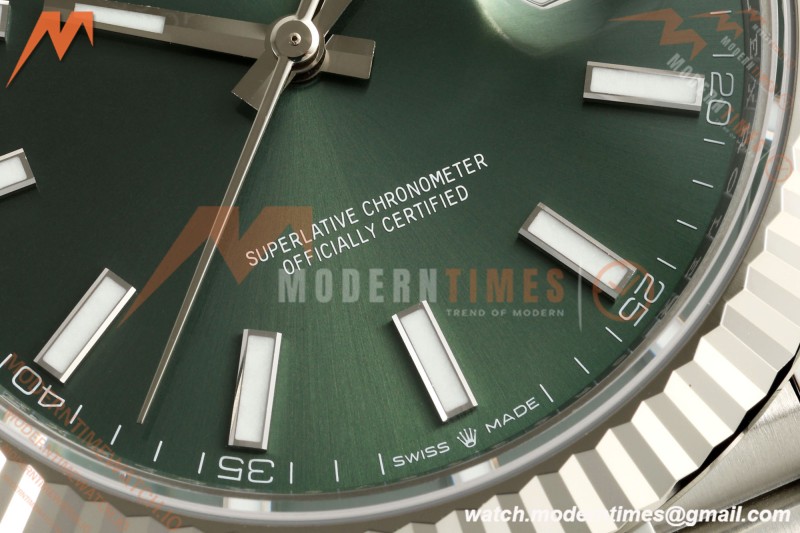 Rolex - Datejust 126334 41mm Jub Flt 904L SS/SS Grn/Stk SEEK SH3235