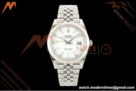 Rolex - Datejust 126334 41mm Jub Flt 904L SS/SS Wht/Stk SEEK SH3235