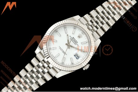 Rolex - Datejust 126334 41mm Jub Flt 904L SS/SS Wht/Stk SEEK SH3235