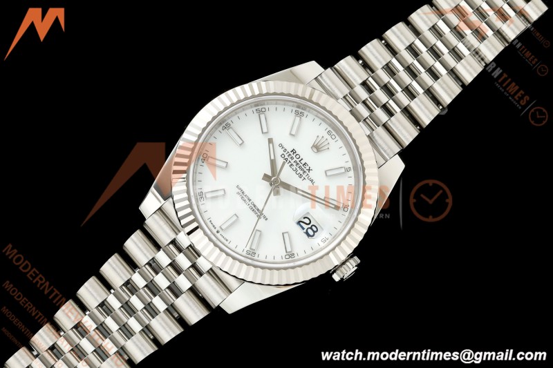 Rolex - Datejust 126334 41mm Jub Flt 904L SS/SS Wht/Stk SEEK SH3235