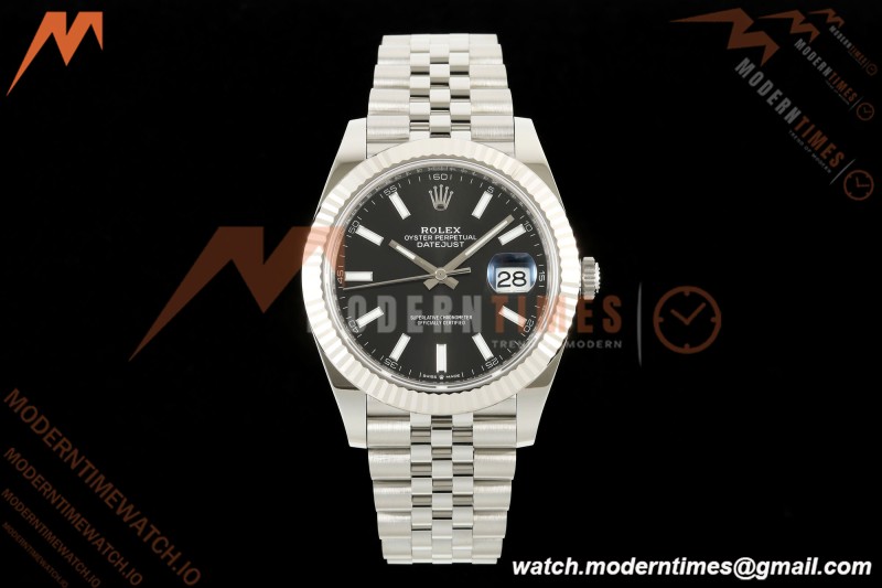 Rolex - Datejust 126334 41mm Jub Flt 904L SS/SS Blk/Stk SEEK SH3235