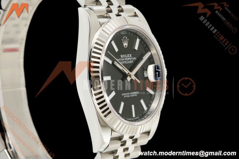 Rolex - Datejust 126334 41mm Jub Flt 904L SS/SS Blk/Stk SEEK SH3235