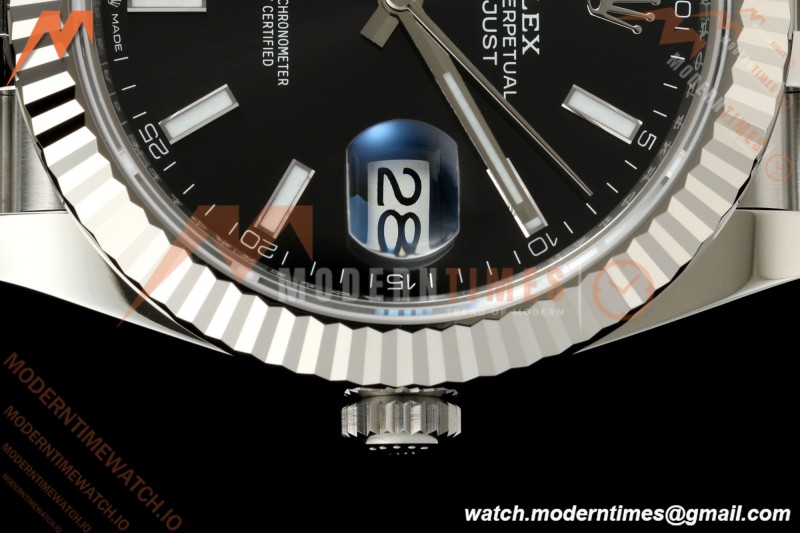Rolex - Datejust 126334 41mm Jub Flt 904L SS/SS Blk/Stk SEEK SH3235
