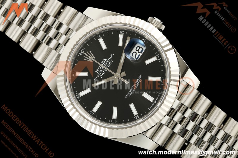 Rolex - Datejust 126334 41mm Jub Flt 904L SS/SS Blk/Stk SEEK SH3235