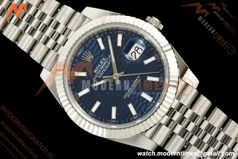Rolex - Datejust 126334 41mm Jub Flt 904L SS/SS F-Blu/Stk SEEK SH3235