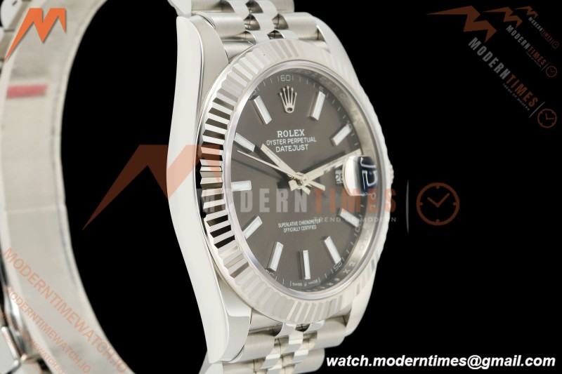 Rolex - Datejust 126334 41mm Jub Flt 904L SS/SS Gry/Stk SEEK SH3235
