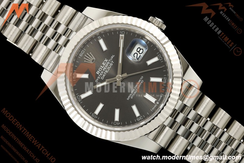 Rolex - Datejust 126334 41mm Jub Flt 904L SS/SS Gry/Stk SEEK SH3235