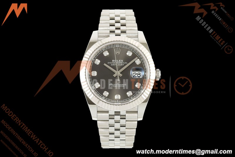 Rolex - Datejust 126334 41mm Jub Flt 904L SS/SS Gry/Dia SEEK SH3235