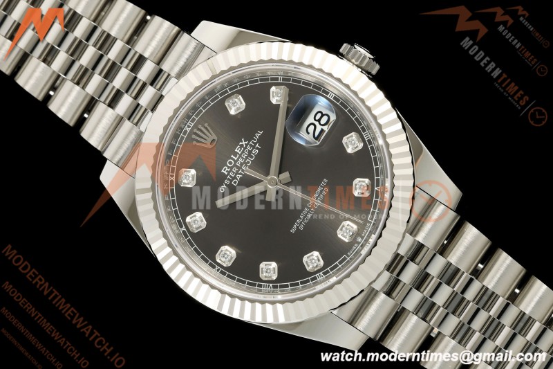 Rolex - Datejust 126334 41mm Jub Flt 904L SS/SS Gry/Dia SEEK SH3235