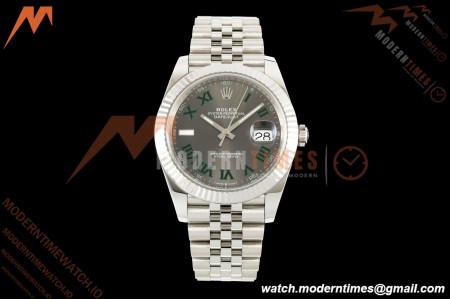 Rolex - Datejust 126334 41mm Wimbledon Jub Flt 904L SS/SS Grey/Rmn VF DD3235