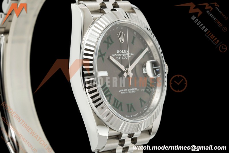 Rolex - Datejust 126334 41mm Wimbledon Jub Flt 904L SS/SS Grey/Rmn VF DD3235 | 롤렉스 - 데이트저스트 126334 41mm 윔블던 주브 Flt 904L SS/SS 그레이/Rmn VF DD3235