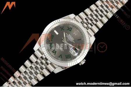 Rolex - Datejust 126334 41mm Wimbledon Jub Flt 904L SS/SS Grey/Rmn VF DD3235