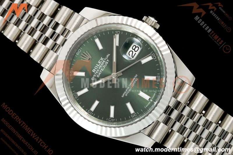 Rolex - Datejust 126334 41mm Jub Flt 904L SS/SS Mint Green VF DD3235 | 롤렉스 - 데이트저스트 126334 41mm 주브 Flt 904L SS/SS 민트 그린 VF DD3235