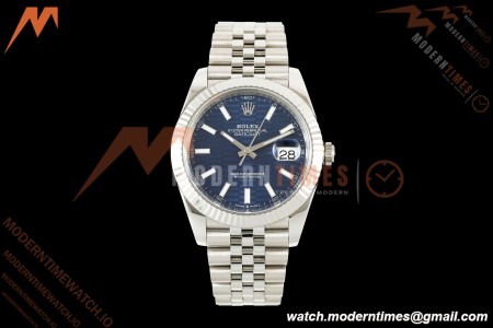 Rolex - Datejust 126334 41mm Jub Flt 904L SS/SS F-Blu/Stk VF DD3235